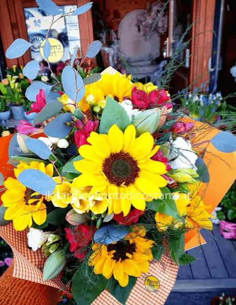 bouquet con girasoli